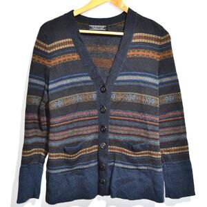 Peruvian Collection Vintage Baby Alpaca Blend Cardigan Sweater Size Large